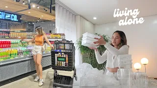 Living Alone | Monthly Grocery, Ref Tour, Utility Bills & My Homemade Pizza! ✨💗
