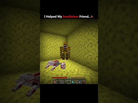 I Helped My Iron Golem Friend 🥺😭🥀