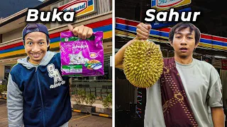 14 Jam PUASA Cuma Makan dari Indomaret! (Murah atau Menderita?)