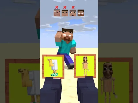 Run Run Run Tung Tung RUN! Help Herobrine To Choose Best #minecraft #shorts