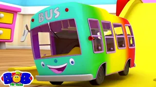 Wheels On The Bus Nursery Rhyme & Cartoon Video for Babies by Bob The Train