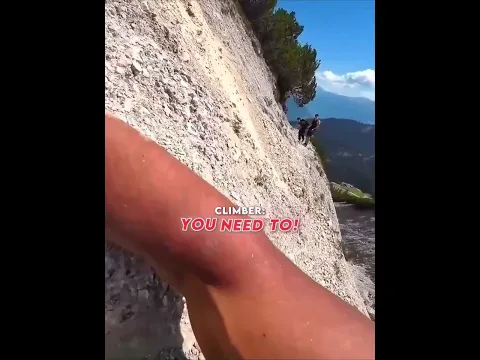 Climber Got Stuck on Cliff😬😬
