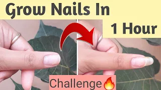 1 Hour Nail Growth Challenge | Live Proof | How to grow Nails Fast | Fast Nail Growth Tips Long Nail