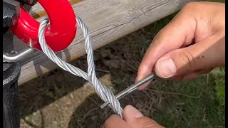 "Easy To Follow" - How quickly make a loop on the steel cable by own hands