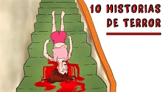 10 HISTORIAS de TERROR que te dejarán HELADO 👀 Draw My Life Historia de Terror