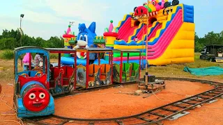 Main Perosotan Anak Istana Rumah Balon Besar Sekali & Mainan Anak Naik Odong Odong Robo-Robo