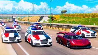 PASSEI na BLITZ e DEI FUGA de KOENIGSEGG JESKO na POLÍCIA MILITAR no FORZA HORIZON 5