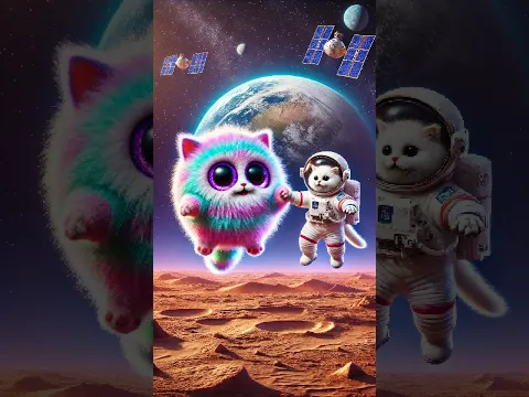 Rescue By Alien Monsters 🐱👽!#cat #aicats #ai #spacex #cutecat #alien #nasa #funny #love