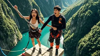 Bungee Jumping With Ropes In Beautiful Places #Bungee Jumping#Beauty#Bungee