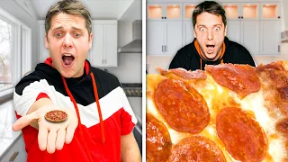 LAST TO STOP EATING tiny vs GIANT Food WINS!