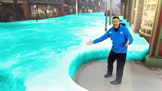 Al agua no le gusta este hombre...