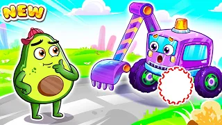 Excavator Lost Wheel | Construction Vehicles Song | Toddler Learn Vehicles by Yum Yum Kids Songs