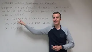 Lineaire vormen combineren en herleiden (HAVO wiskunde A)