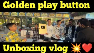 Golden play button unboxing vlog ❤️ #vlog #unboxingvideo #anash0009