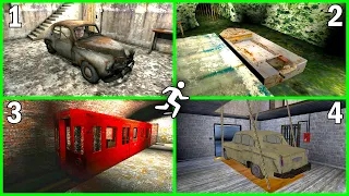 Granny 1 2 3 4 Escape With All Vehicles..🔥😂 | granny game horror game definition granny grandpa game