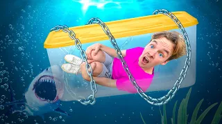 TRAPPED IN A SINKING UNDERWATER BOX I Can't Escape!! #TeamSeas