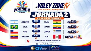JORNADA 2 || 08/10 || CAMPEONATO SUDAMERICANO U19 FEMENINO DE VOLEIBOL VENEZUELA 2026