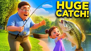Dad's Fishing Day with Kids - Biggest Catch Wins! | Smile Kids Videos