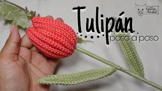 🌷 TULIPAN MODELO NUEVO🌷 PATRON 3D A CROCHET - PASO A PASO - FÁCIL Y RÁPIDO