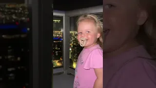 Cute baby gets ready for sleeping and wishes everyone a Good Night!)