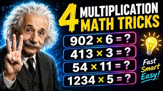 4 Multiplication Math Tricks That Make You Look Like a Genius 🧠🔥 | Fast Math Tricks