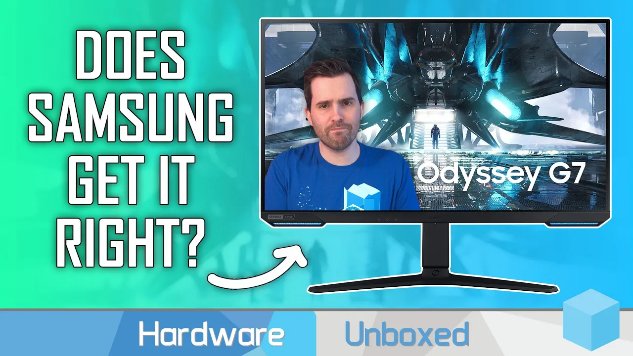 Vido-Test de Samsung Odyssey G7 par Hardware Unboxed