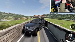 Toyota land cruiser drifting - beamng drive | Moza R5 gameplay
