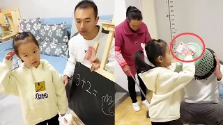 "3+2=?" Is my daughter's answer correct?#funny #funnyvideo #baby #cutebaby