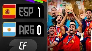 ✅ ESPAÑA CAMPEÓN: le GANÓ 1-0 A ARGENTINA y levantó su SEGUNDA COPA DEL MUNDO