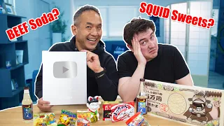 Trying JAPANESE Sweets from my Childhood with @AbroadinJapan