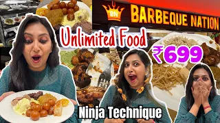 Barbeque Nation Unlimited Buffet 🔥 in just ₹699 😱| Barbeque Nation me khane ka Ninja Technique