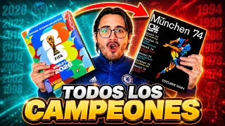 Así lucen TODOS los CAMPEONES del MUNDO desde 2026 hasta 1974 en los Álbumes Panini