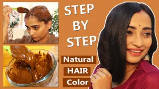 How to Colour your hair Naturally at home | Natural Brown | Nupur Natural Henna Based Hair Color