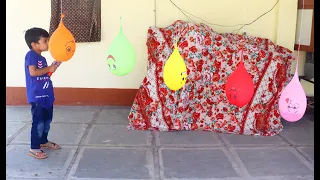 NIHAAN Singing FINGER FAMILY SONG | Learning Colours With Balloons & Exploding @nihaanplayworld