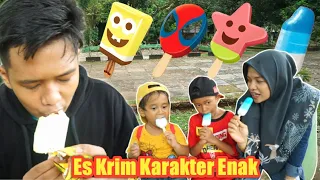 MAKAN ES KRIM KARAKTER WAKTU PIKNIK | Eyzel Channel