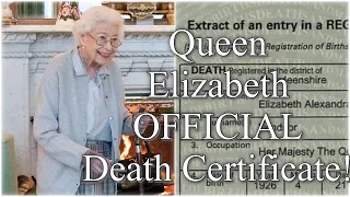 Queen Elizabeth ll OFFICIAL Death Certificate RELEASED! Reveals Time & Cause!