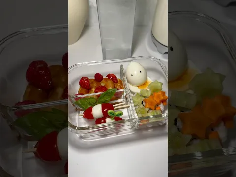 Préparation d’une lunchbox spéciale rentrée 💼🍓#ASMR #lunchbox #lunchpacking #packmylunch #asmrfood