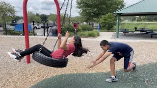 Swinging at the park