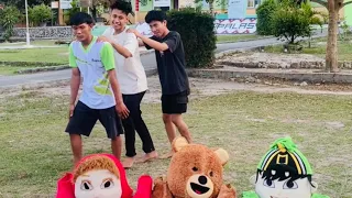 memakai kostum boboiboy, beruang dan marsha lucu