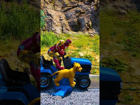 GTA V TIGER ASKING HELP FROM IRON MAN #shorts | GERINGG