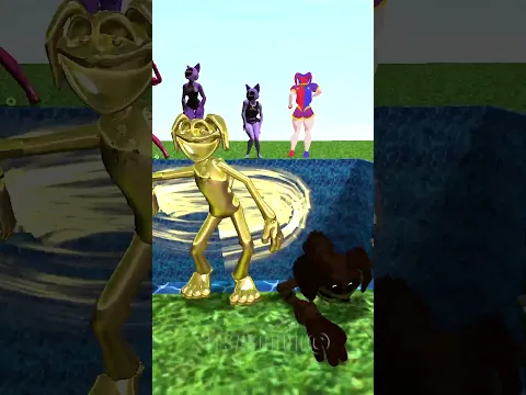 CHOOSE YOUR FAVORITE ! WATER HOLE POPPY PLAYTIME 3 CHARACTERS TURNING INTO GOLDEN ELEMENT IN GMOD !?