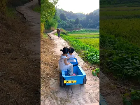 Grandpa's Heavy Load and the Loving Granddaughters ❤️🌽~ #shorts