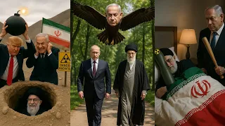 😂Funny Khamenei vs Netanyahu & Trump Complication🔥🇮🇷🤼‍♂️🇮🇱 Putin Always Saves Khamenei  | AI Parody