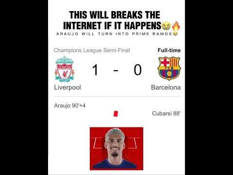 Rip 6th UCL💔 #barcelona #araujo #liverpool #championsleague #viral #trendingnow