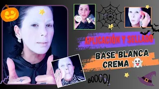 BASE BLANCA EN CREMA PERFECTA👌🏻👻 APLICACIÓN Y SELLADO  ✨️TUTORIAL ☺️