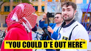 Protestor Gets OWNED, Then Gets VIOLENT!