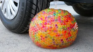 EXPERIMENT: CAR vs GIANT ORBEEZ WATER BALLOON | Crushing Crunchy & Soft Things by Car