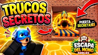 TODOS los TRUCOS SECRETOS de ESCAPA DEL MONO 😱 CAMINADORA GRATIS, BUGS y MÁS | ROBLOX