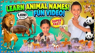 ​Learn Animal Names and Sounds for Kids! 🦁🐘 | Easy English