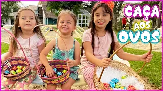 Caça aos ovos de páscoa no parquinho | Jéssica Godar, Laurinha E Helena E Maria Alice
